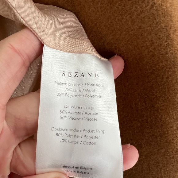 Sezane James Wool Coat Camel Size 38 - Picture 12 of 16